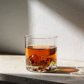 Clear Fuji Peak Whisky Glass, caustic hero