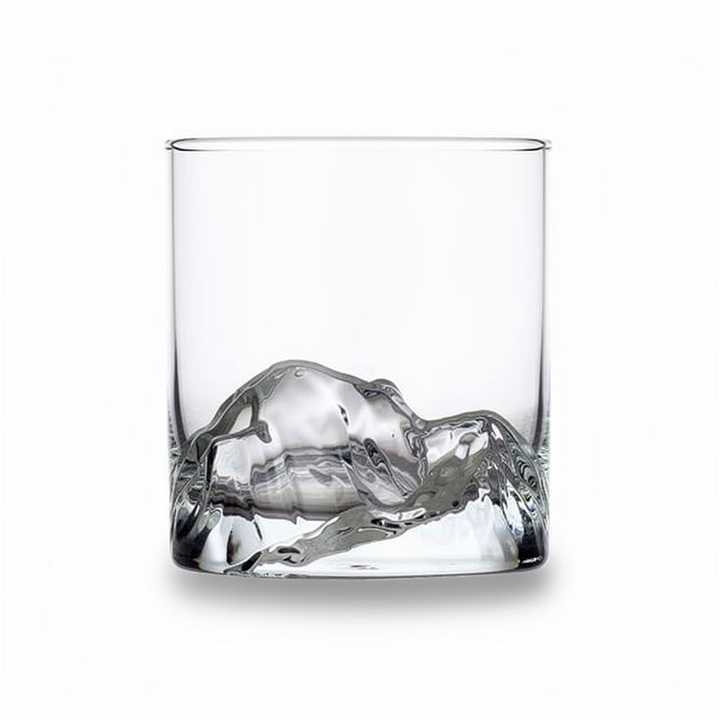 Clear Fuji Peak Whisky Glass, front full on #f1f1f1