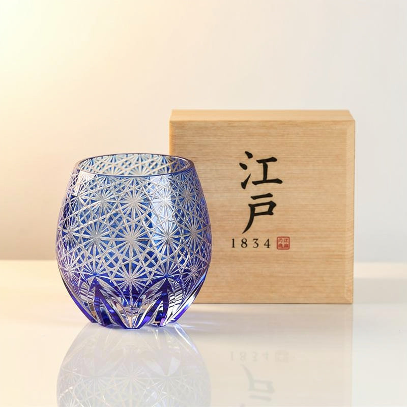 Cobalt Base Whiskey Glass