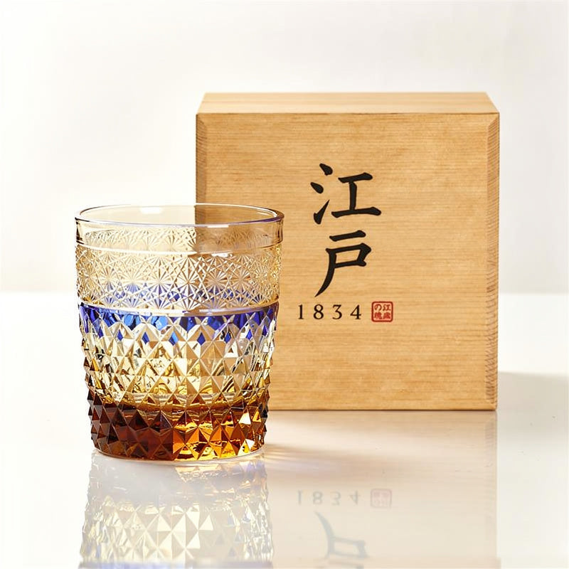Cobalt Hakkaku-Kagome Tumbler