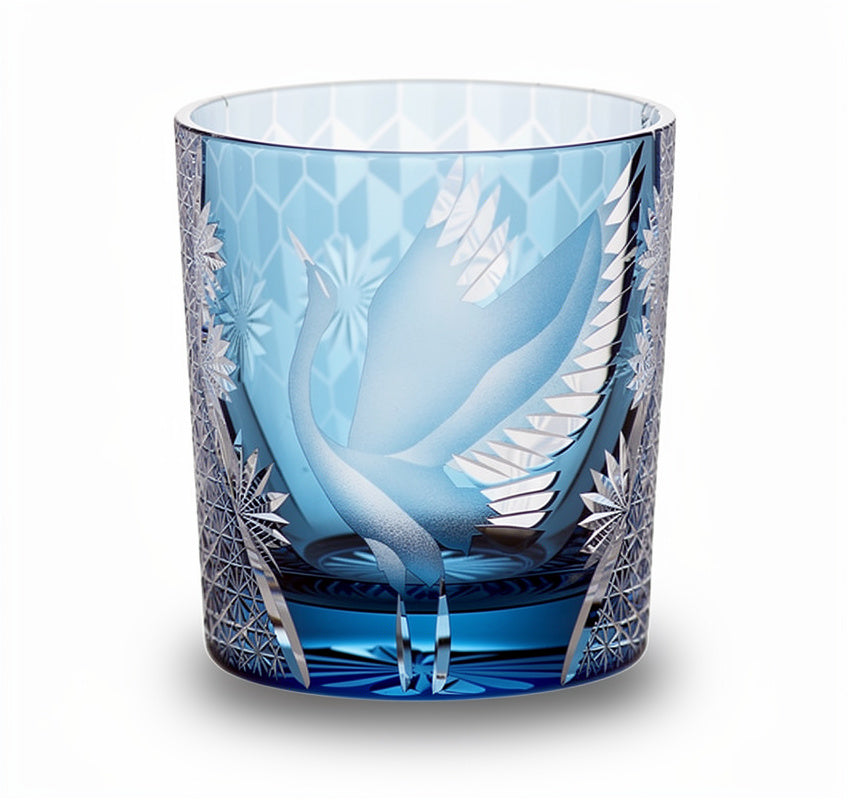 Cobalt Kage Whiskey Glass, full view on #f1f1f1