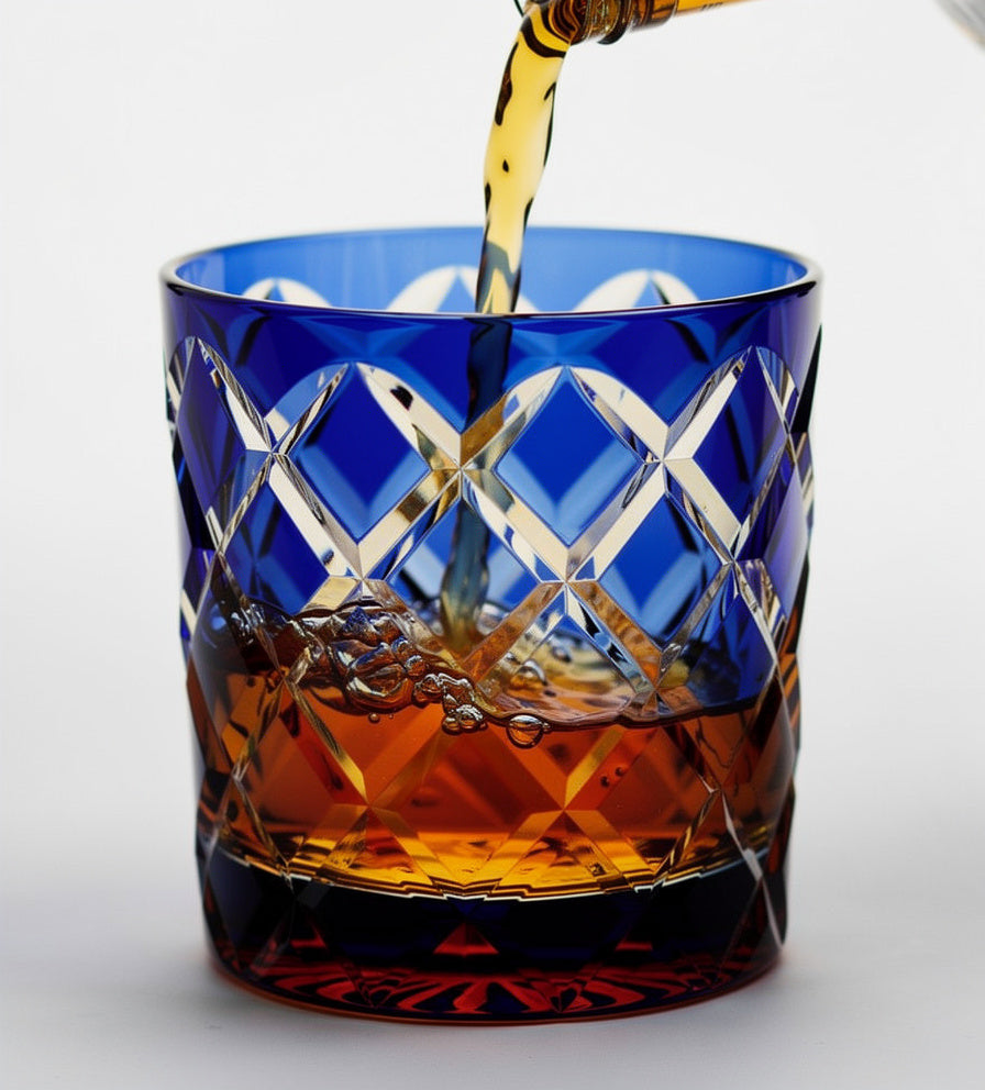 Cobalt Light Study Whiskey Glass