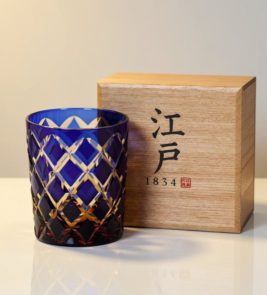Cobalt Light Study Whiskey Glass