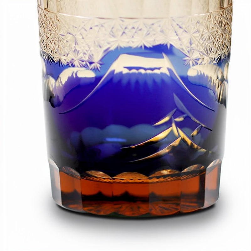 Cobalt Mountain Glass Whiskey Glass