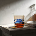 Cobalt Mountain Glass Whiskey Glass