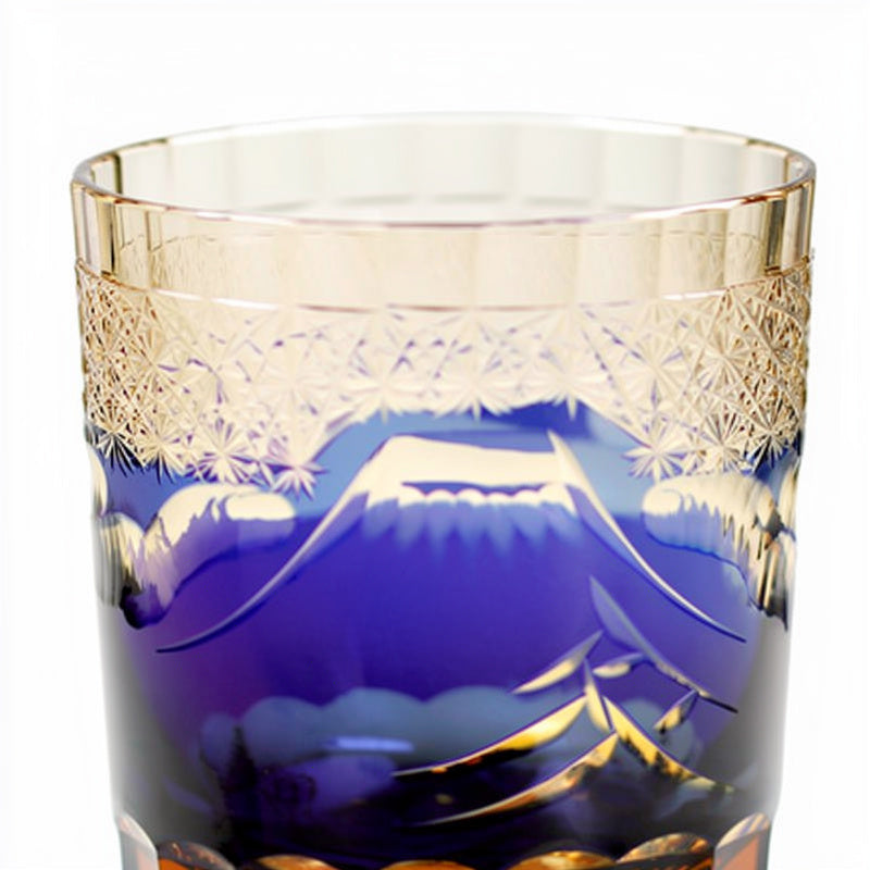 Cobalt Asa-no-ha Mountain Glass Whiskey Glass