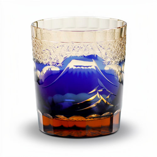 Cobalt Mountain Glass Whiskey Glass