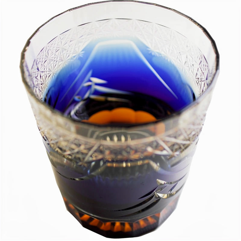 Cobalt Mountain Glass Whiskey Glass