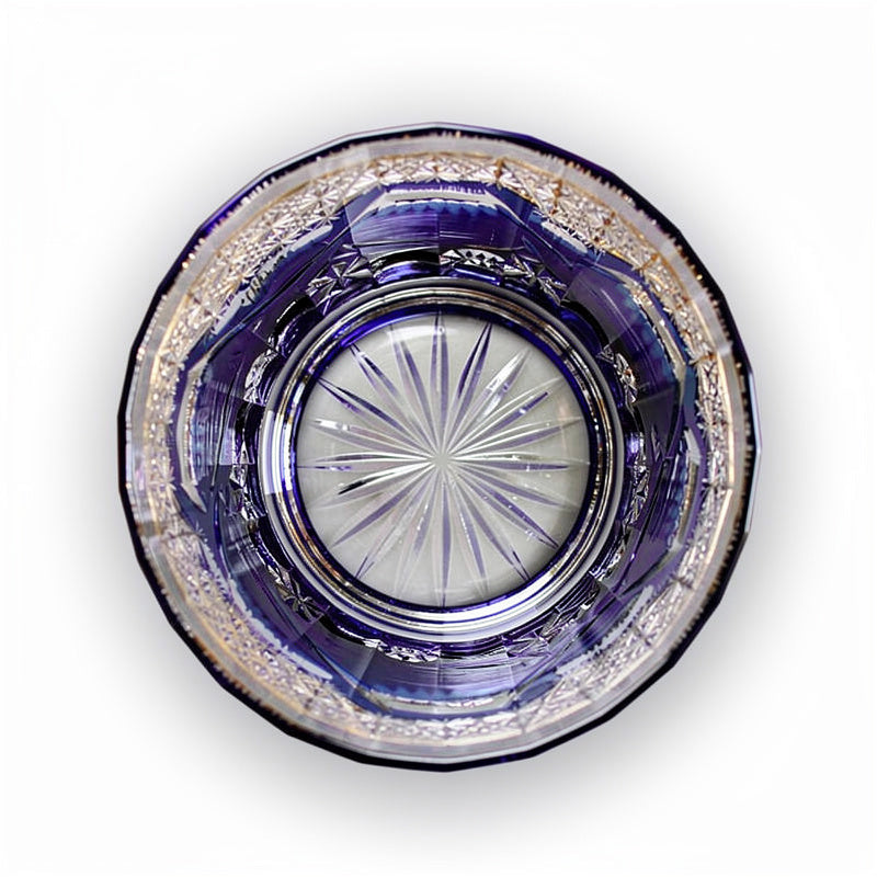 Cobalt Asa-no-ha Mountain Glass Whiskey Glass