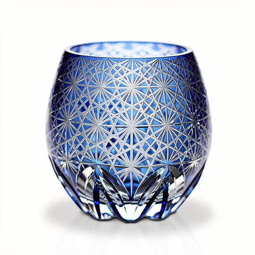 Cobalt Orb Whiskey Glass