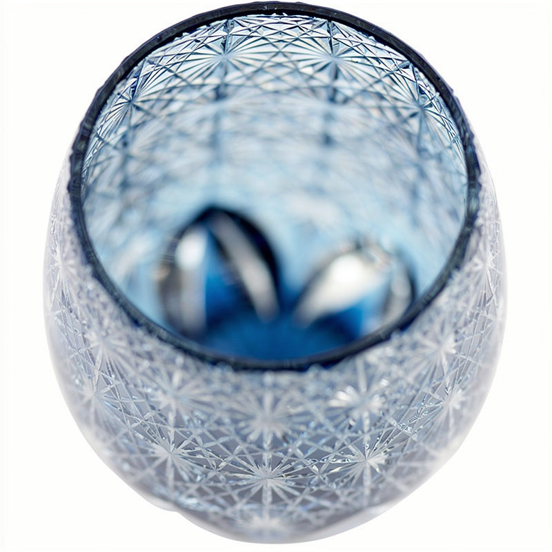 Cobalt Orb Whiskey Glass