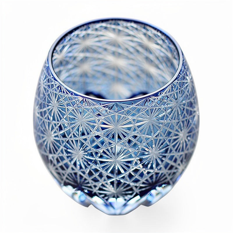 Cobalt Orb Whiskey Glass
