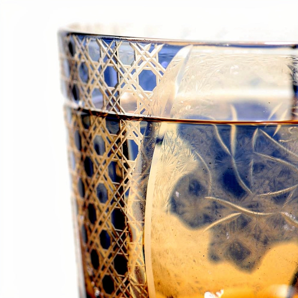 Cobalt Petal Whiskey Glass