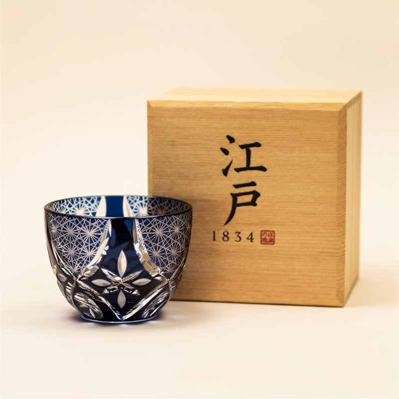 Ink Flower Sake Glass, packaging with EDO 1834 box