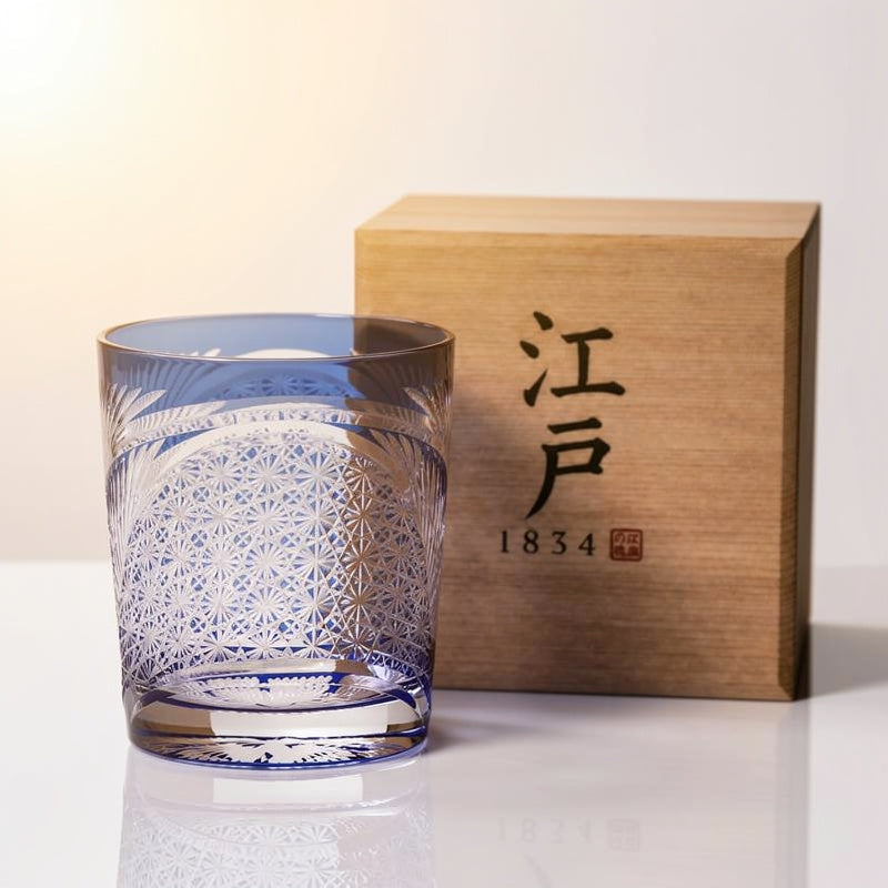 Mist Blue First Pour Whiskey Glass