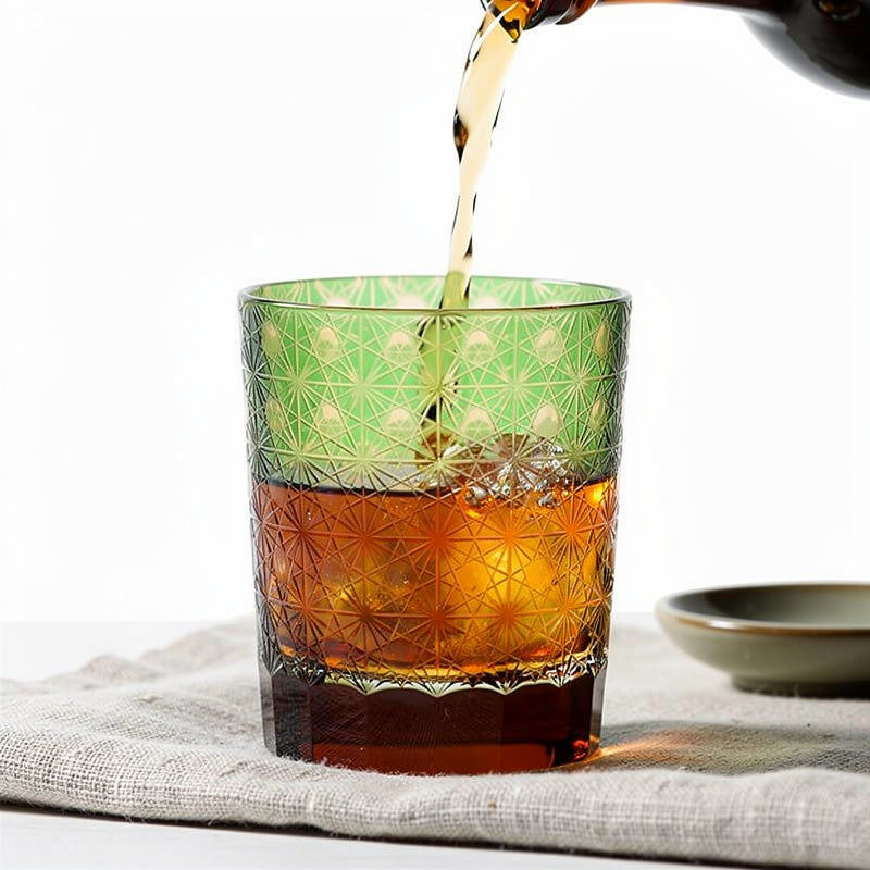 Pine Grid Whiskey Glass