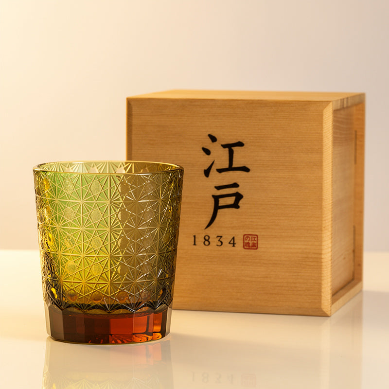 Pine Grid Whiskey Glass