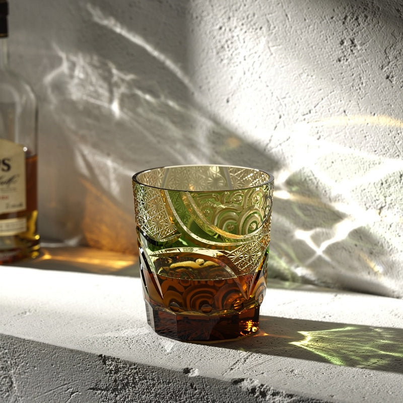 Pine Overlay Whisky Glass