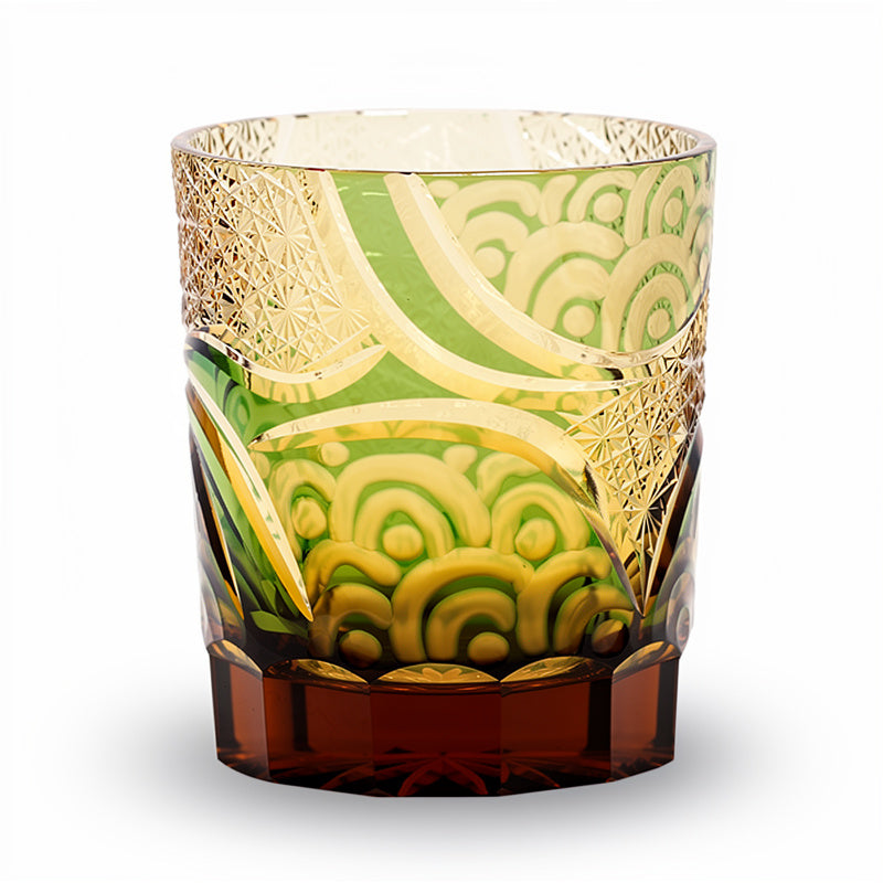 Pine Overlay Whiskey Glass