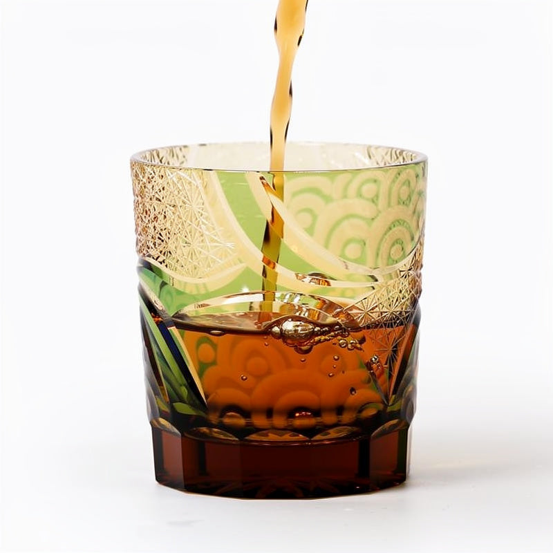 Pine Overlay Whiskey Glass