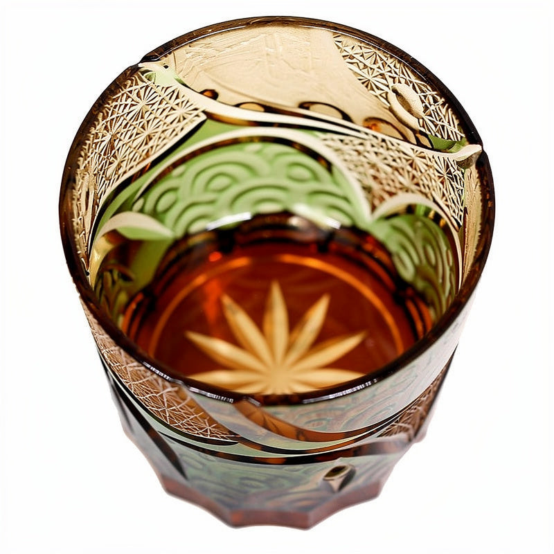 Pine Overlay Whiskey Glass