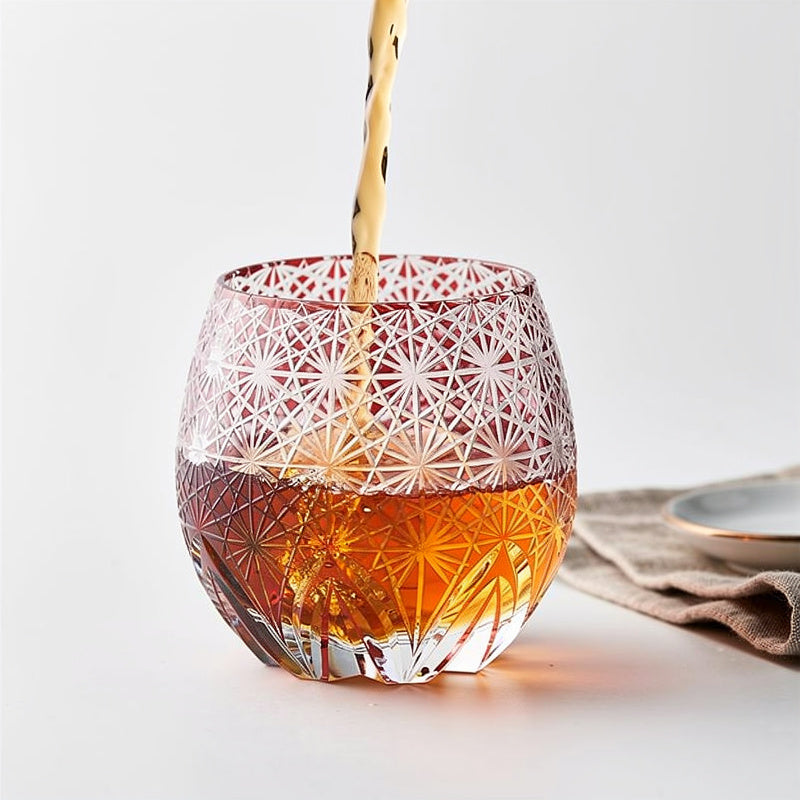 Ruby Base Whiskey Glass