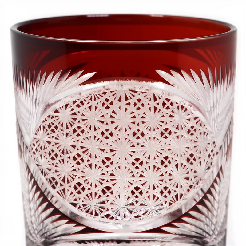 Ruby Facet Whiskey Glass