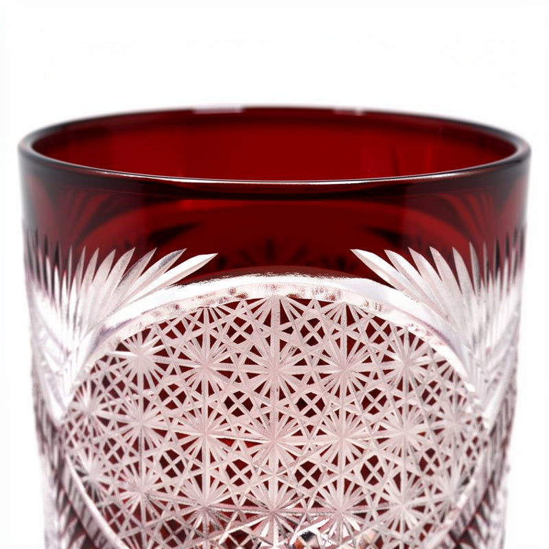 Ruby Facet Whiskey Glass