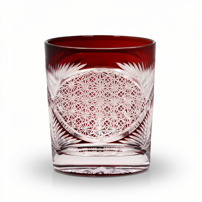 Ruby Facet Whiskey Glass