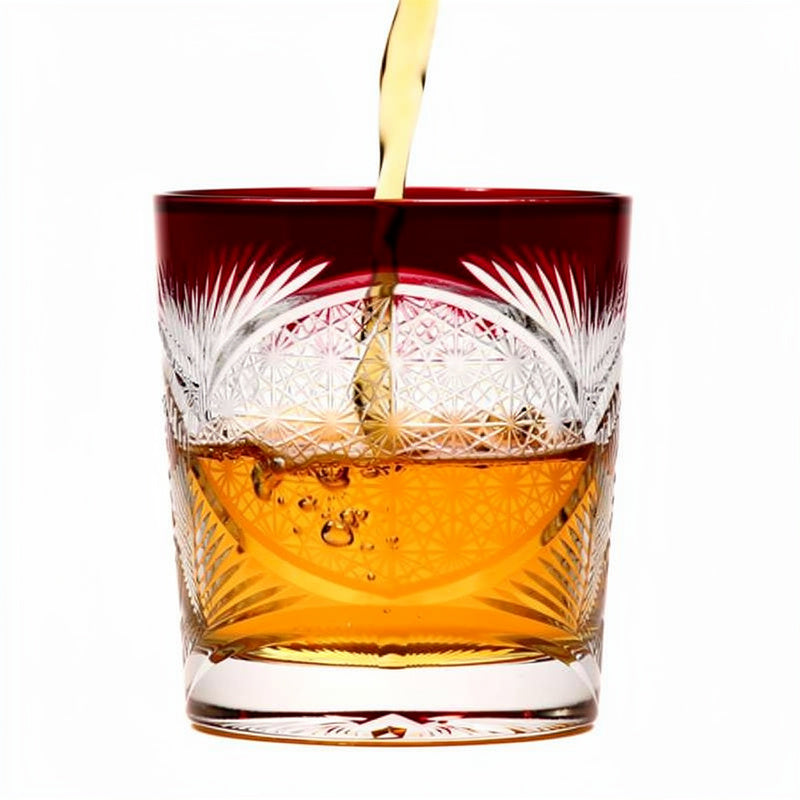 Ruby Facet Whiskey Glass