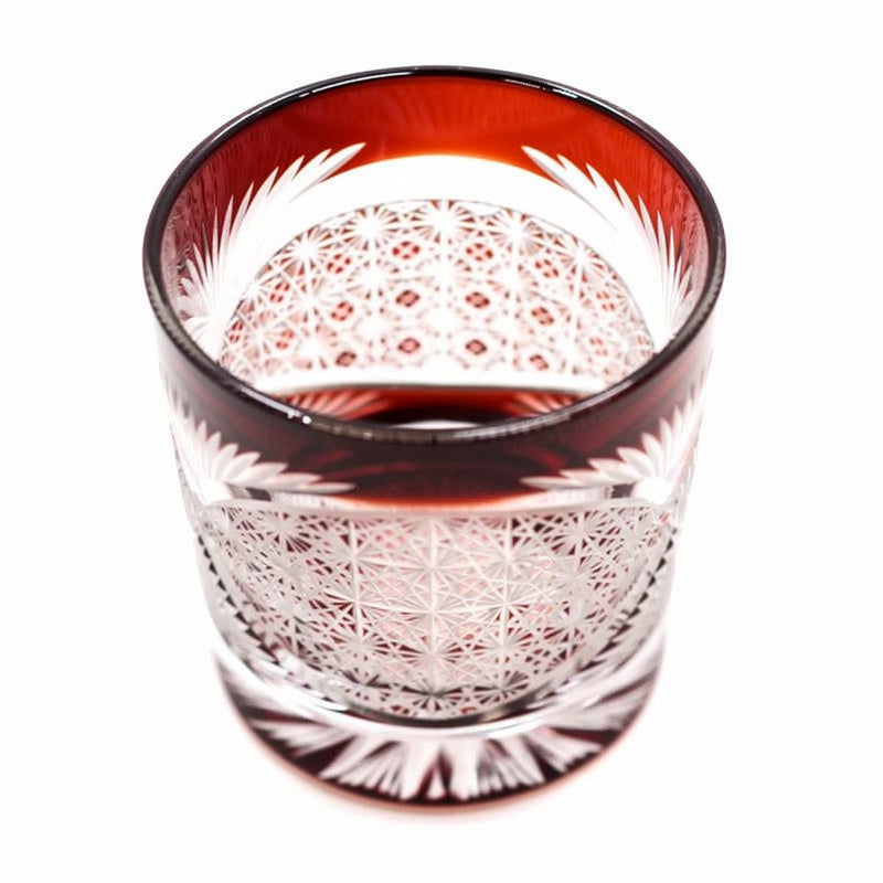 Ruby Facet Whiskey Glass
