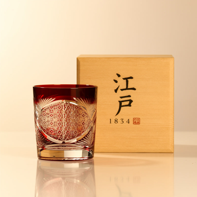 Ruby Facet Whiskey Glass