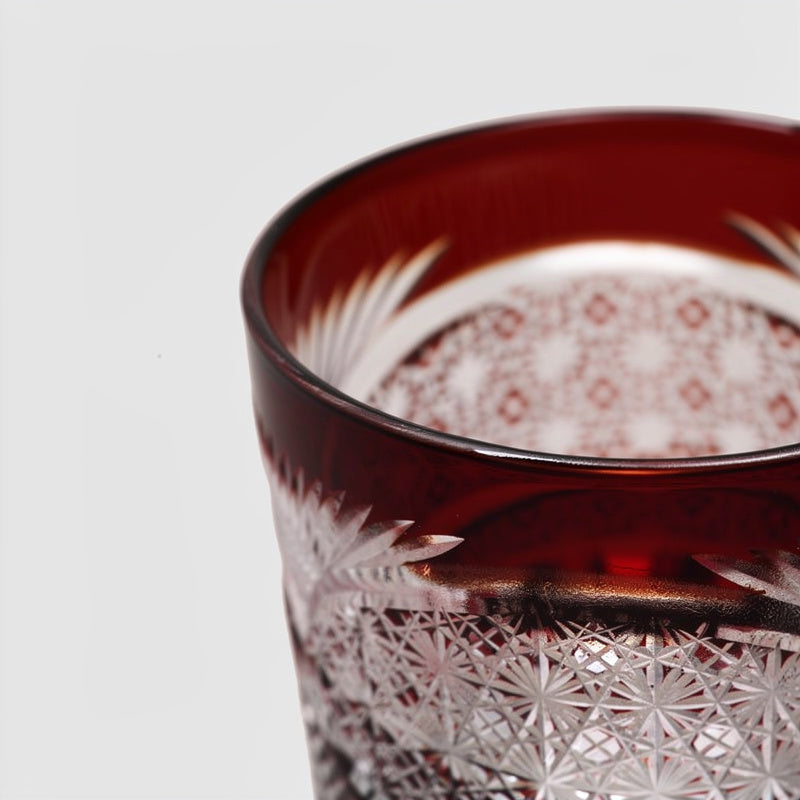 Ruby Facet Whiskey Glass