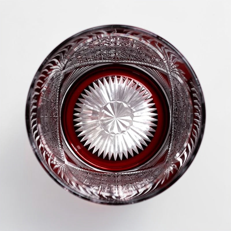 Ruby Facet Whiskey Glass