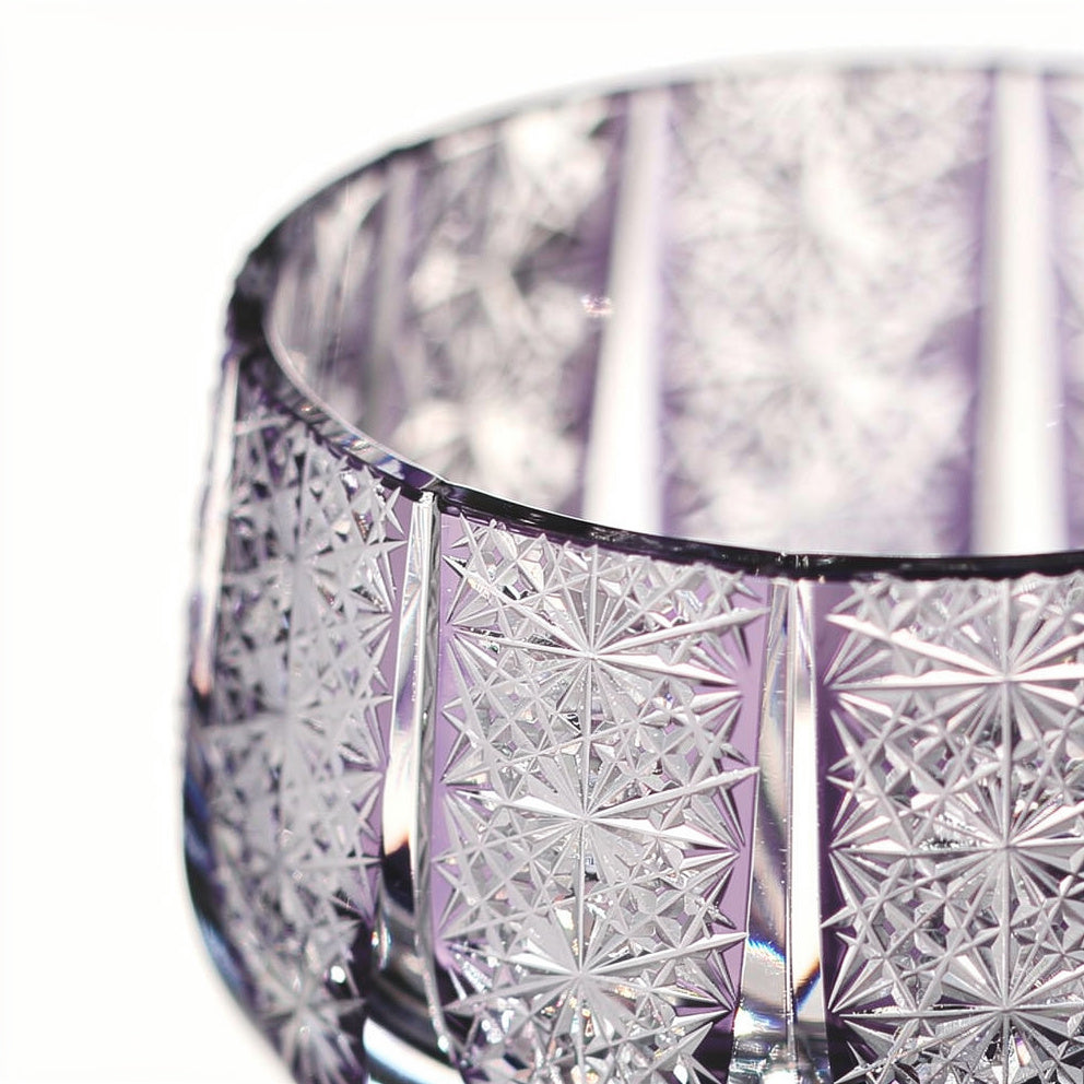 Ruby First Pour Sake Glass, rim and interior view