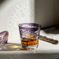 Purple Kiku-tsunagi First Pour Whiskey Glass