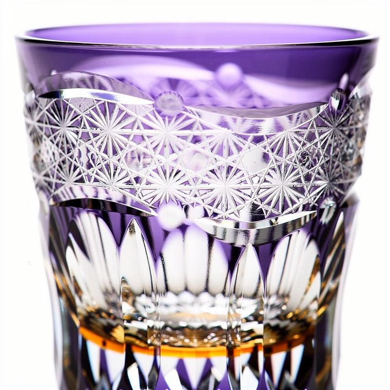 Purple Kiku-tsunagi First Pour Whiskey Glass
