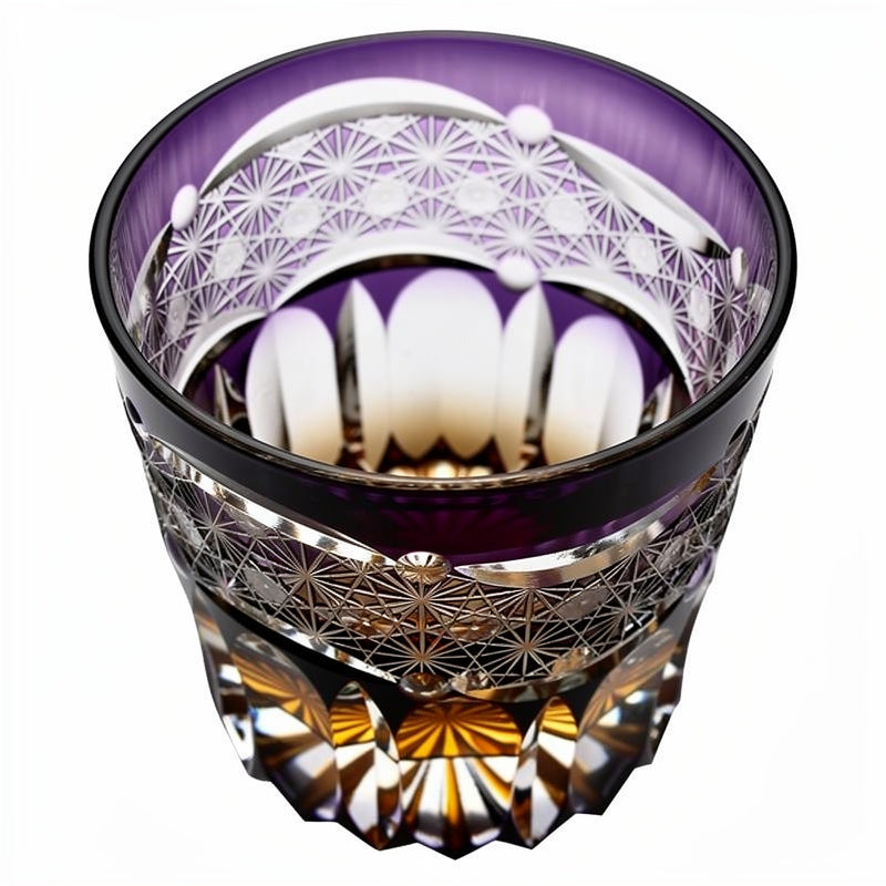 Purple Kiku-tsunagi First Pour Whiskey Glass