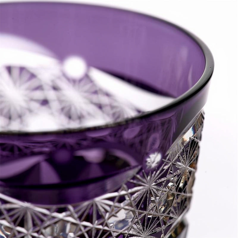 Purple Kiku-tsunagi First Pour Whiskey Glass