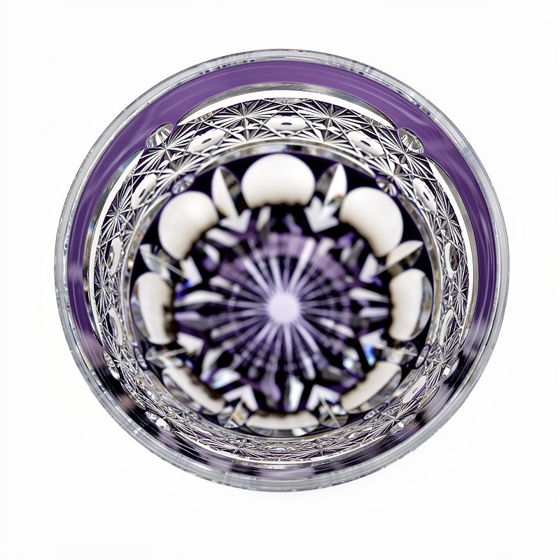 Purple Kiku-tsunagi First Pour Whiskey Glass