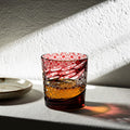 Ruby Grid Whiskey Glass