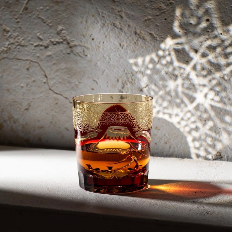 Ruby Mountain Glass Whiskey Glass