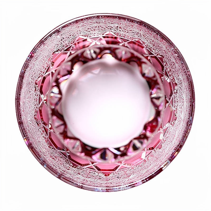 Ruby Night Water Whiskey Glass, top view