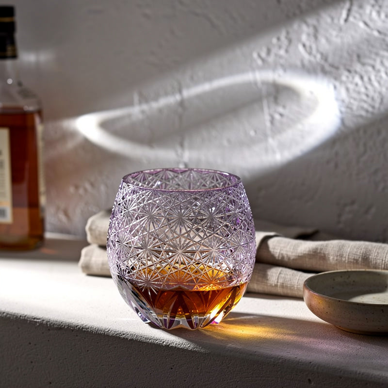 Ruby Orb Whiskey Glass