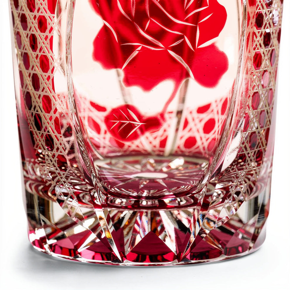 Ruby Rokkaku-Kagome Petal Whiskey Glass