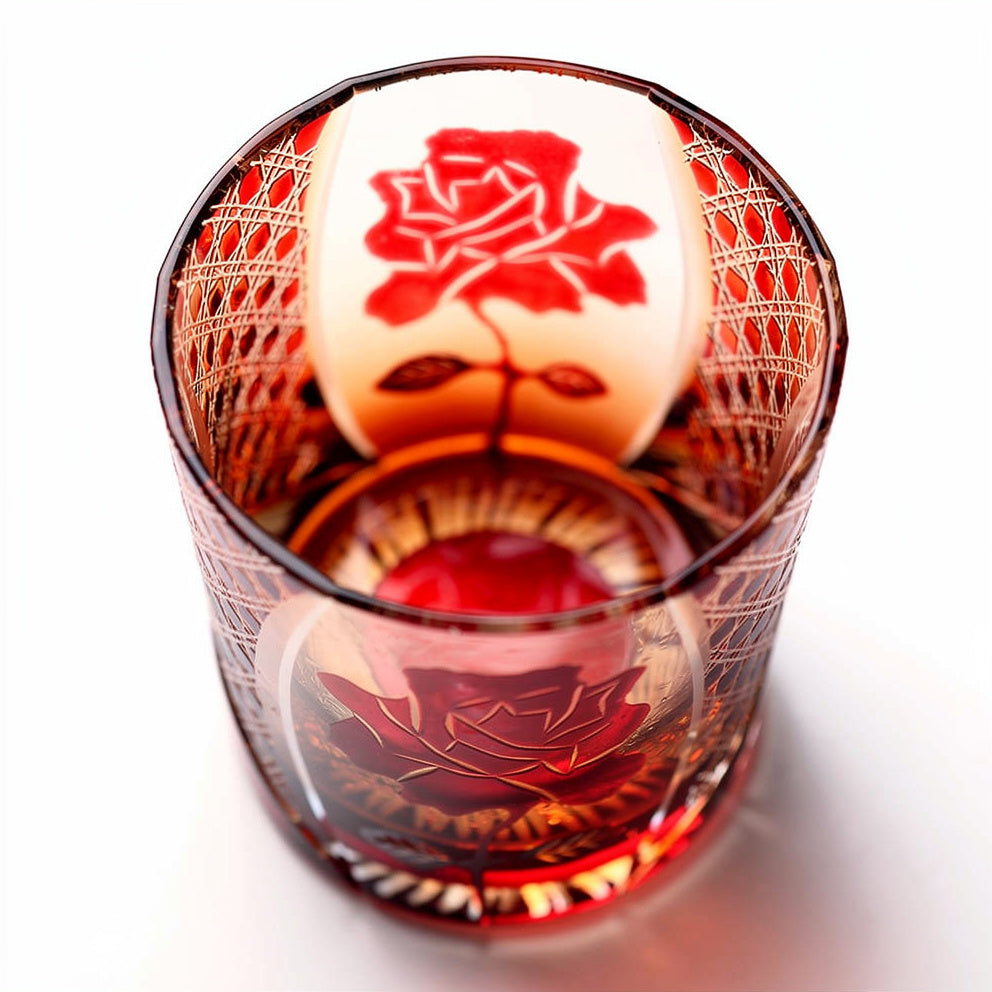 Ruby Petal Whiskey Glass