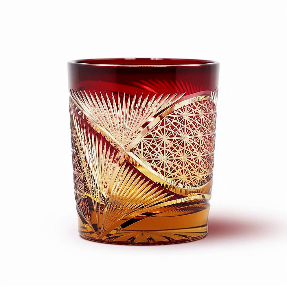Ruby Prism Whiskey Glass