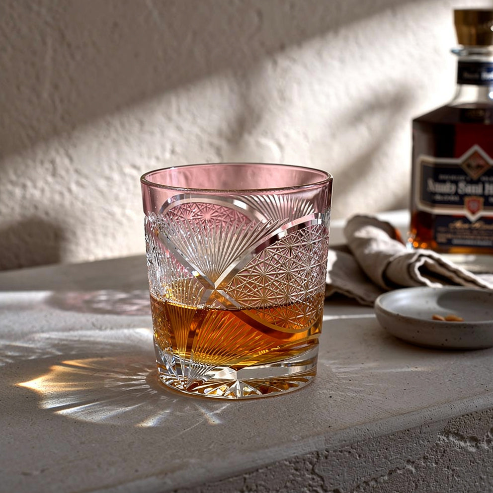 Ruby Prism Whiskey Glass