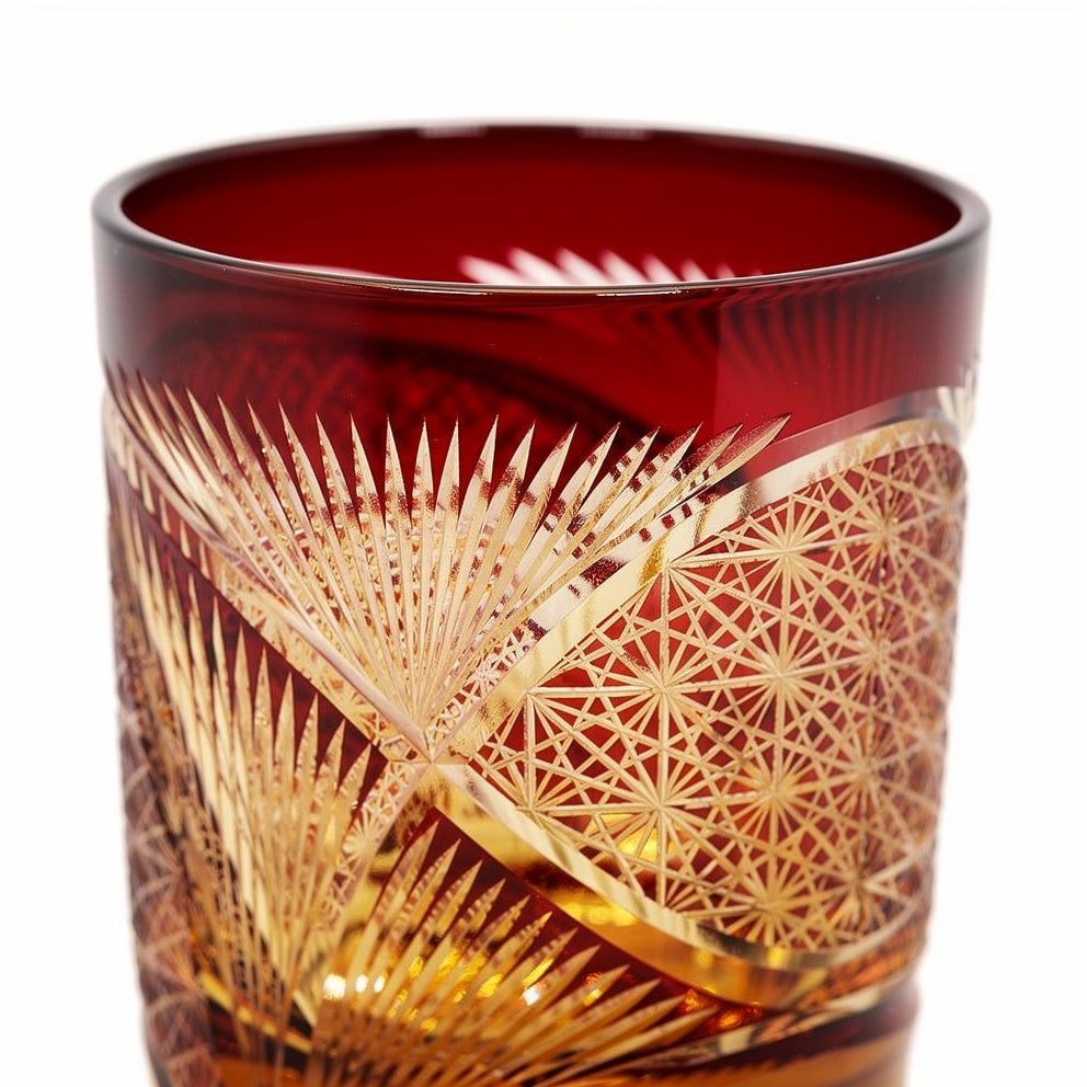 Ruby Prism Whiskey Glass