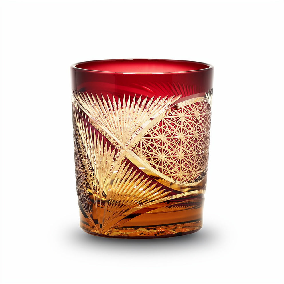 Ruby Prism Whiskey Glass